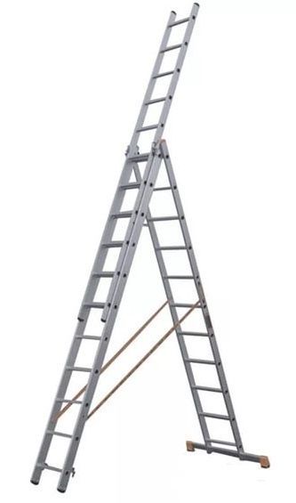 Лестница 3-х секционная алюминиевая 3*11
